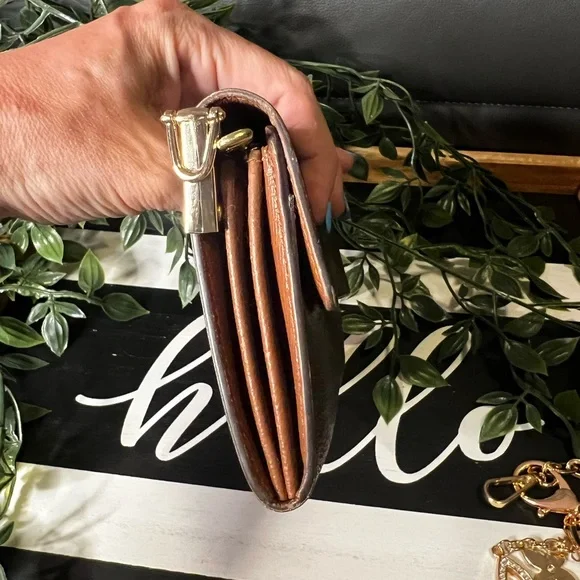 Louis Vuitton Sarah Wallet Vintage 2003 converted crossbody Preloved see photos - Picture 16 of 16